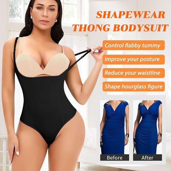 Thong Shapewear Bodysuit - Picture 3 of 4